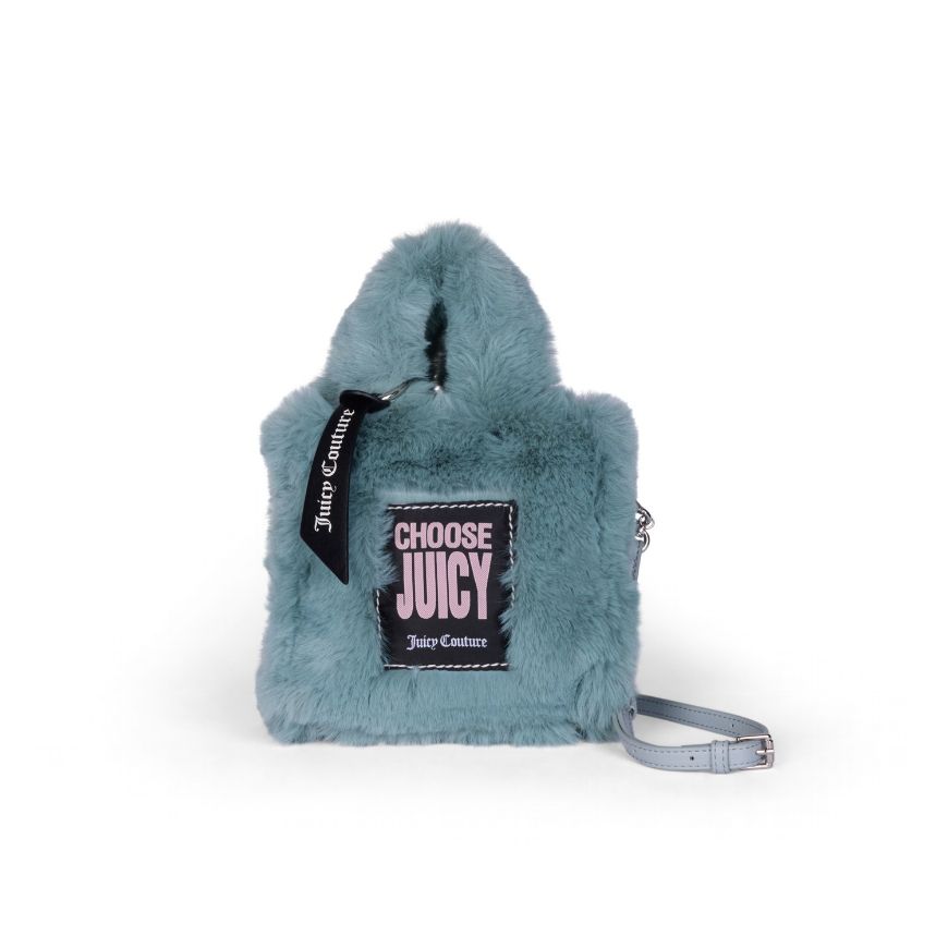 Picture of JUICY COUTURE WOMEN'S IRIS FUR SMALL SHOPPING BAG IN GREY