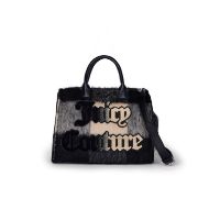 Picture of JUICY COUTURE WOMEN'S IRIS TAPESTRY PATCH MEDIUM SHOPPING BAG IN BLACK 1