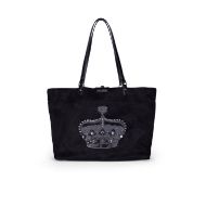 Picture of JUICY COUTURE WOMEN'S KATHY SUEDE LARGE SHOPPING DOUBLE FACE BAG IN BLACK 3
