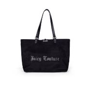 Picture of JUICY COUTURE WOMEN'S KATHY SUEDE LARGE SHOPPING DOUBLE FACE BAG IN BLACK 1