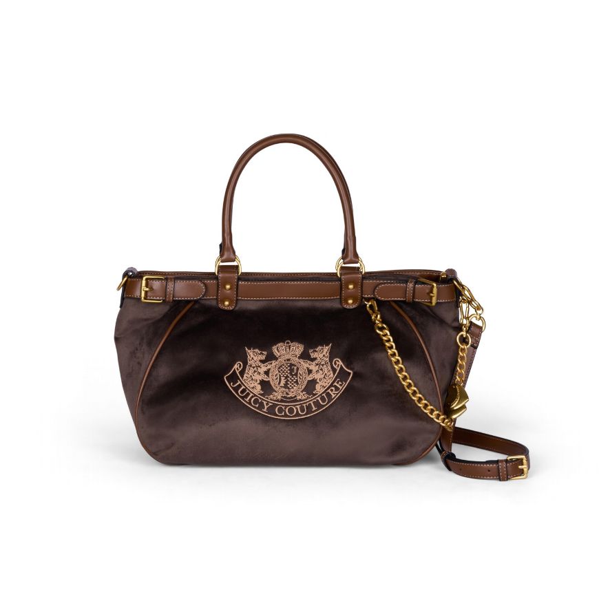 Picture of JUICY COUTURE WOMEN'S TWIG NARRATIVE LARGE DOUBLE HANDLE BAG IN BROWN