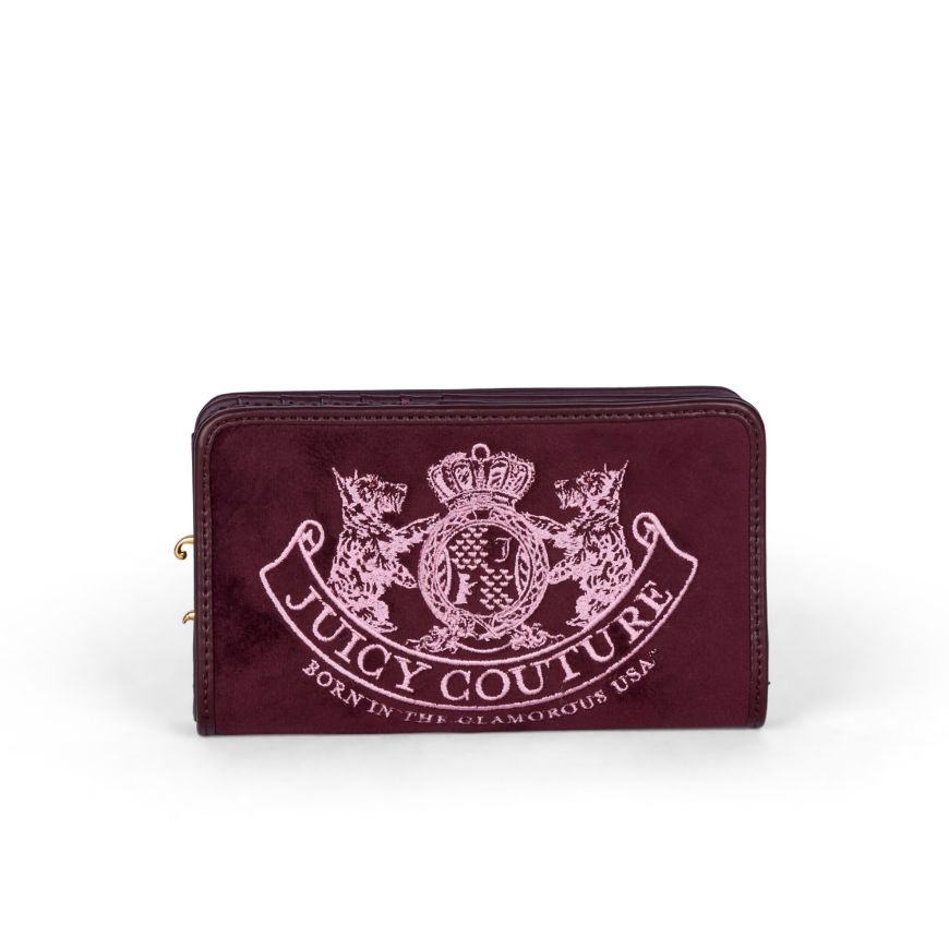 Picture of JUICY COUTURE WOMEN'S TWIG NARRATVE MEDIUM ZIP WALLET IN BORDEAUX