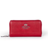 Picture of JUICY COUTURE WOMEN'S SOPHIE LARGE ZIP WALLET IN RED 1