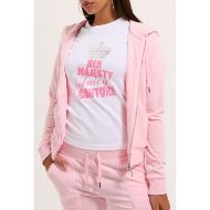 Снимка на JUICY COUTURE ДАМСКА ВТАЛЕНА ТЕНИСКА С HER MAJESTY GLITTER ПРИНТ В БЯЛО 5