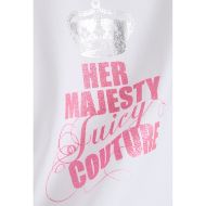 Снимка на JUICY COUTURE ДАМСКА ВТАЛЕНА ТЕНИСКА С HER MAJESTY GLITTER ПРИНТ В БЯЛО 3