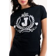 Снимка на JUICY COUTURE ДАМСКА ВТАЛЕНА ТЕНИСКА С JUICY CREST ЛОГО В ЧЕРНО 4