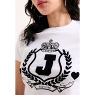 Снимка на JUICY COUTURE ДАМСКА ВТАЛЕНА ТЕНИСКА С JUICY CREST ЛОГО В БЯЛО 4