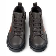 Picture of CAMPER KIDS BRUTUS LEATHER ANKLE BOOTS IN DARK GREY 4