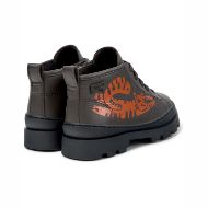 Picture of CAMPER KIDS BRUTUS LEATHER ANKLE BOOTS IN DARK GREY 3