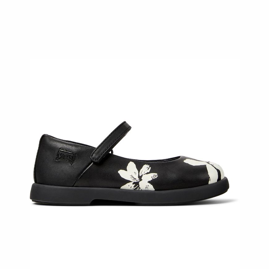 Picture of CAMPER KIDS TWINS LEATHER BALLERINA SHOES IN BLACK