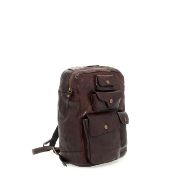 Picture of CAMPOMAGGI MEN'S GIOVE MULTIPOCKET LEATHER BACKPACK IN BROWN 2