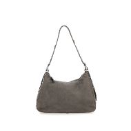 Снимка на CAMPOMAGGI CEFALU ДАМСКА КОЖЕНА ЧАНТА ЗА РАМО С КАПСИ ЦВЕТЯ В СИВО 1