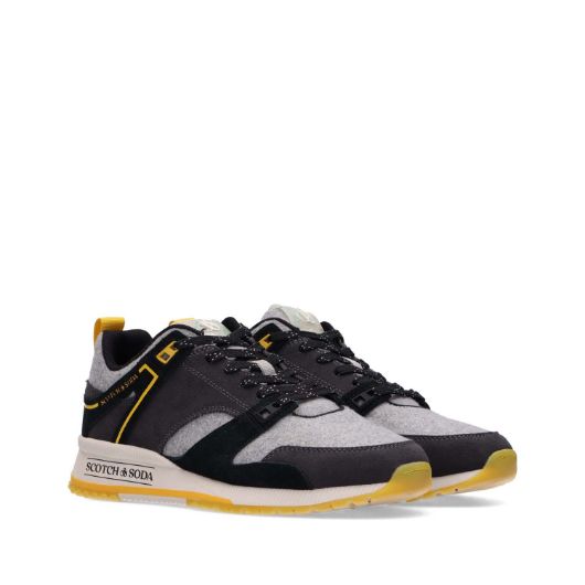 Show details for SCOTCH&SODA MEN'S VIVEX LEATHER SNEAKERS IN GREY 3 - FanPoint Picture of SCOTCH&SODA MEN'S VIVEX LEATHER SNEAKERS IN GREY 3