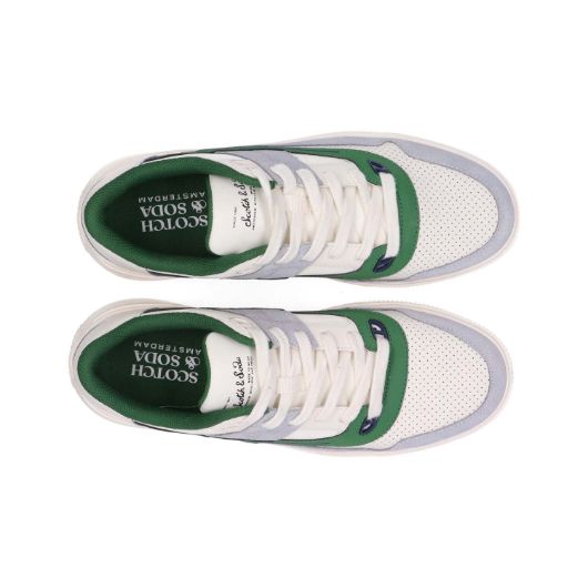 Show details for SCOTCH&SODA MEN'S COLEMAN SUEDE AND LEATHER SNEAKERS IN WHITE 3 - FanPoint Picture of SCOTCH&SODA MEN'S COLEMAN SUEDE AND LEATHER SNEAKERS IN WHITE 3