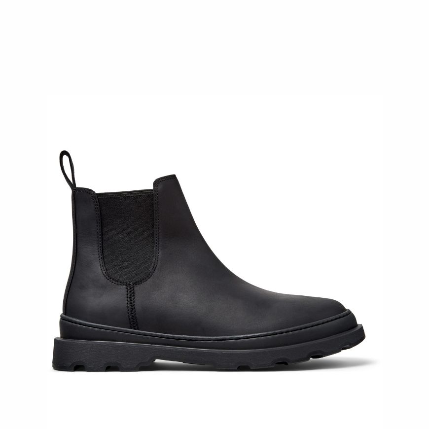 Picture of CAMPER MEN'S BRUTUS LEATHER ANKLE BOOTS IN BLACK
