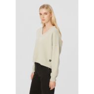 Picture of DIRTY LAUNDRY WOMEN'S RELAXED V-NECK CREWNECK IN VINTAGE GREIGE 2