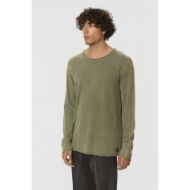 Picture of DIRTY LAUNDRY MEN'S RAW EDGES LONGSLEEVE IN VINTAGE KHAKI 2