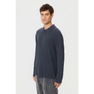Picture of DIRTY LAUNDRY MEN'S POLO LONGSLEEVE IN VINTAGE BLUE 2