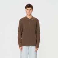 Picture of DIRTY LAUNDRY MEN'S POLO LONGSLEEVE IN VINTAGE MOCHA 1