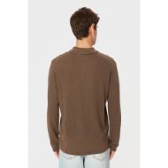 Picture of DIRTY LAUNDRY MEN'S POLO LONGSLEEVE IN VINTAGE MOCHA 3