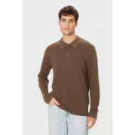Picture of DIRTY LAUNDRY MEN'S POLO LONGSLEEVE IN VINTAGE MOCHA 4