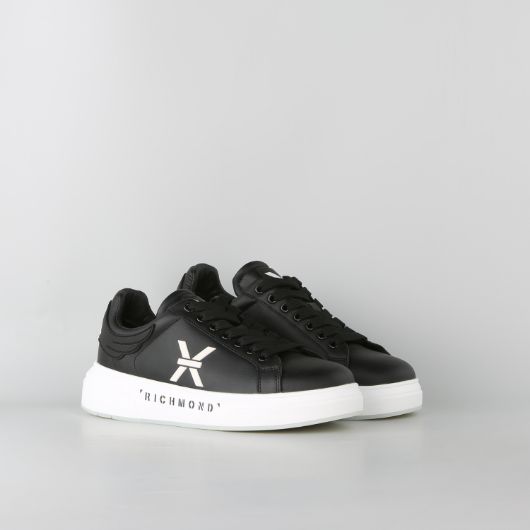 Show details for JOHN RICHMOND MEN'S JR ONE LEATHER SNEAKERS WITH LOGO PRINT IN BLACK 2 - FanPoint Picture of JOHN RICHMOND MEN'S JR ONE LEATHER SNEAKERS WITH LOGO PRINT IN BLACK 2