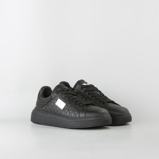 Show details for JOHN RICHMOND MEN'S JR ONE LEATHER SNEAKERS WITH EMBOSSED ALLOVER MONOGRAM IN BLACK 2 - FanPoint Picture of JOHN RICHMOND MEN'S JR ONE LEATHER SNEAKERS WITH EMBOSSED ALLOVER MONOGRAM IN BLACK 2