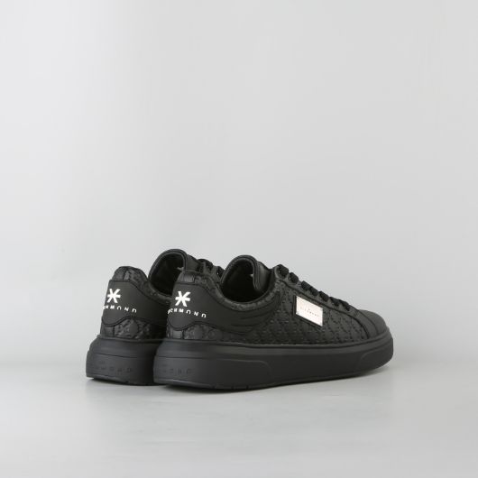 Show details for JOHN RICHMOND MEN'S JR ONE LEATHER SNEAKERS WITH EMBOSSED ALLOVER MONOGRAM IN BLACK 3 - FanPoint Picture of JOHN RICHMOND MEN'S JR ONE LEATHER SNEAKERS WITH EMBOSSED ALLOVER MONOGRAM IN BLACK 3