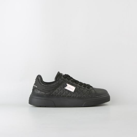 Show details for JOHN RICHMOND MEN'S JR ONE LEATHER SNEAKERS WITH EMBOSSED ALLOVER MONOGRAM IN BLACK 1 - FanPoint Picture of JOHN RICHMOND MEN'S JR ONE LEATHER SNEAKERS WITH EMBOSSED ALLOVER MONOGRAM IN BLACK 1