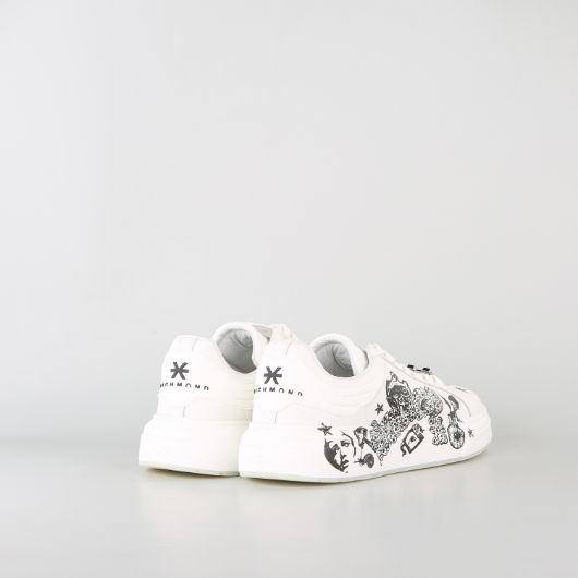 Show details for JOHN RICHMOND MEN'S JR ONE LEATHER SNEAKERS WITH PRINTS ALLOVER IN WHITE 3 - FanPoint Picture of JOHN RICHMOND MEN'S JR ONE LEATHER SNEAKERS WITH PRINTS ALLOVER IN WHITE 3