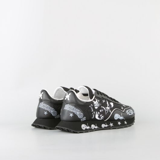 Show details for JOHN RICHMOND MEN'S SUKAJAN MIXED LEATHER SNEAKERS WITH PRINTS ALLOVER IN BLACK 3 - FanPoint Picture of JOHN RICHMOND MEN'S SUKAJAN MIXED LEATHER SNEAKERS WITH PRINTS ALLOVER IN BLACK 3
