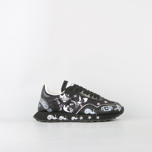 Show details for JOHN RICHMOND MEN'S SUKAJAN MIXED LEATHER SNEAKERS WITH PRINTS ALLOVER IN BLACK 1 - FanPoint Picture of JOHN RICHMOND MEN'S SUKAJAN MIXED LEATHER SNEAKERS WITH PRINTS ALLOVER IN BLACK 1