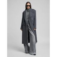 Picture of REPLAY WOMEN'S DOUBLE-BREASTED MELTON COAT IN DARK GRAY MELANGE 8