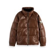 Снимка на SCOTCH&SODA MEN'S LACQUER PUFFER JACKET IN DARK BROWN 1