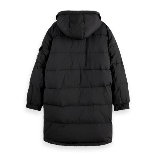 Показвай детайлите за SCOTCH&SODA MEN'S LONG PUFFER JACKET IN BLACK 2 - FanPoint Снимка на SCOTCH&SODA MEN'S LONG PUFFER JACKET IN BLACK 2