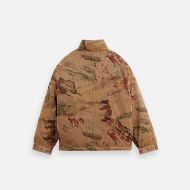 Снимка на SCOTCH&SODA MEN'S MOUNTAIN PRINT CORDUROY PUFFER IN MEDIUM BEIGE 2
