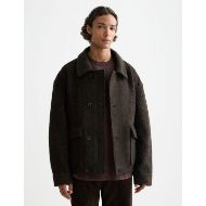 Снимка на SCOTCH&SODA MEN'S SHORT WOOL COAT IN DARK BROWN 5