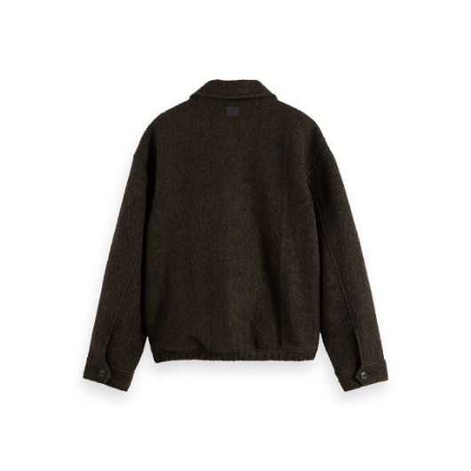 Показвай детайлите за SCOTCH&SODA MEN'S SHORT WOOL COAT IN DARK BROWN 2 - FanPoint Снимка на SCOTCH&SODA MEN'S SHORT WOOL COAT IN DARK BROWN 2