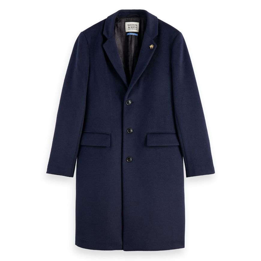 Снимка на SCOTCH&SODA MEN'S CLASSIC WOOL COAT IN NAVY