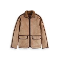 Снимка на SCOTCH&SODA MEN'S FAUX SHEARLING JACKET IN MEDIUM BEIGE 1