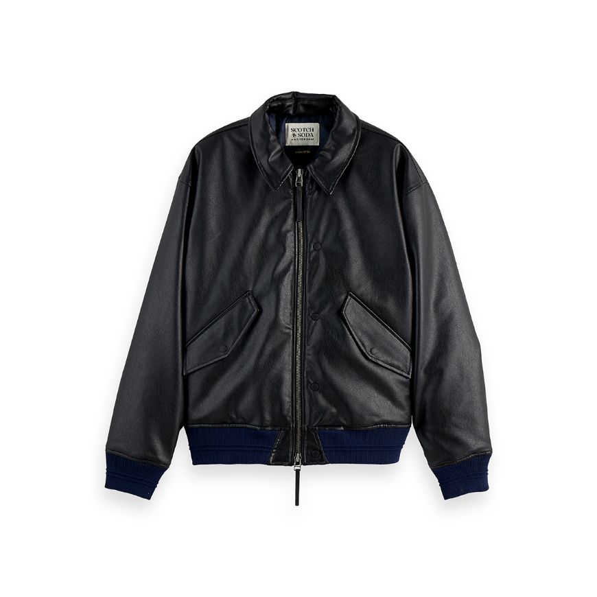 Снимка на SCOTCH&SODA MEN'S FAUX LEATHER PUFFER IN BLACK