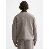 Снимка на SCOTCH&SODA MEN'S REVERSIBLE YARN-DYED PADDED BOMBER JACKET IN MEDIUM BROWN 6