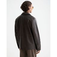 Снимка на SCOTCH&SODA MEN'S VINTAGE LEATHER BLAZER IN DARK BROWN 5