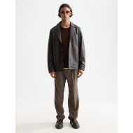 Снимка на SCOTCH&SODA MEN'S VINTAGE LEATHER BLAZER IN DARK BROWN 7