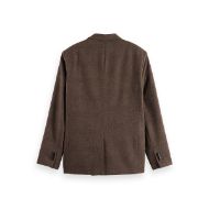 Снимка на SCOTCH&SODA MEN'S YARN-DYED WOOL BLEND RELAXED FIT BLAZER IN DARK BROWN 2