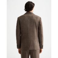 Снимка на SCOTCH&SODA MEN'S YARN-DYED WOOL BLEND RELAXED FIT BLAZER IN DARK BROWN 5