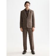 Снимка на SCOTCH&SODA MEN'S YARN-DYED WOOL BLEND RELAXED FIT BLAZER IN DARK BROWN 7