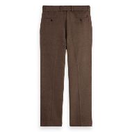 Снимка на SCOTCH&SODA MEN'S YARN-DYED WOOL BLEND RELAXED STRAIGHT PLEATED CHINO IN DARK BROWN 2