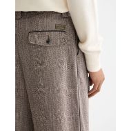 Снимка на SCOTCH&SODA MEN'S HERRINGBONE YARN-DYED PLEATED BAGGY FIT CHINO IN MEDIUM BROWN 6
