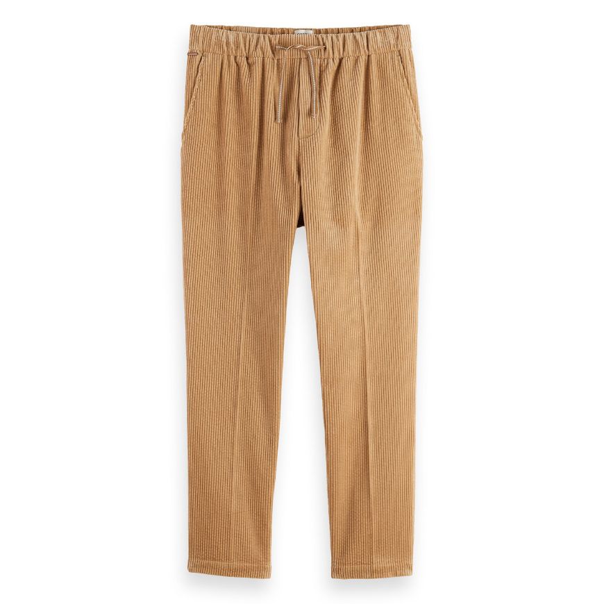 Снимка на SCOTCH&SODA MEN'S FAVE - COTTON CORDUROY LOOSE TAPERED JOGGER IN MEDIUM BROWN